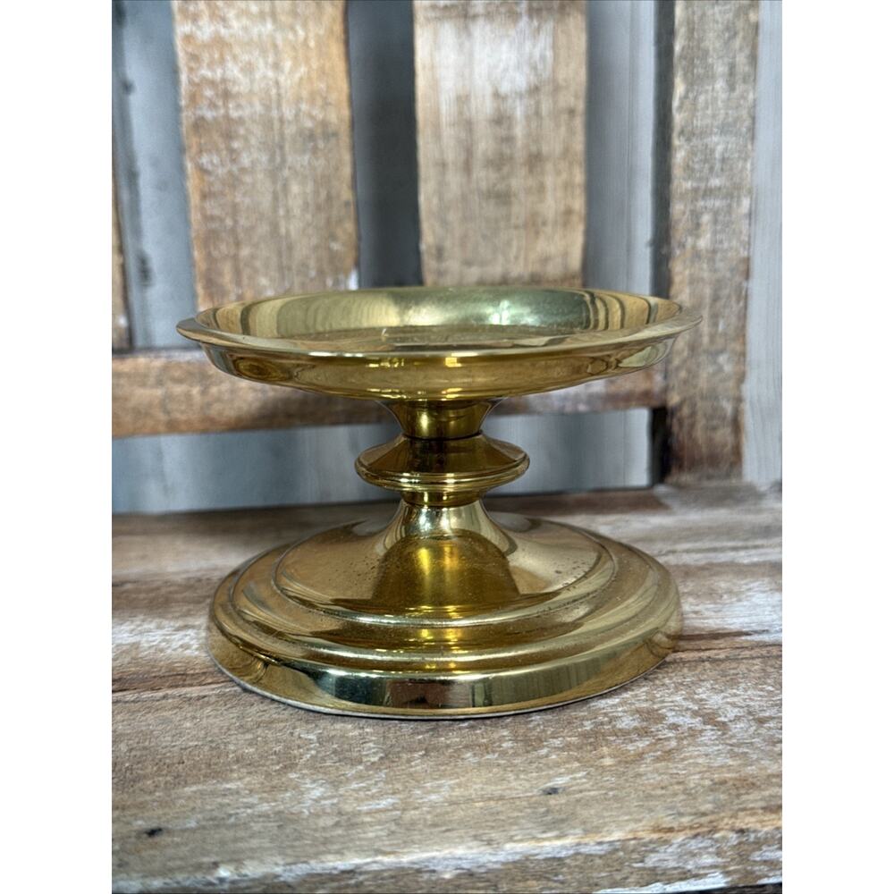 Vintage Partylite 2” Brass Pedestals Set Of 2 - Picture 3 of 8